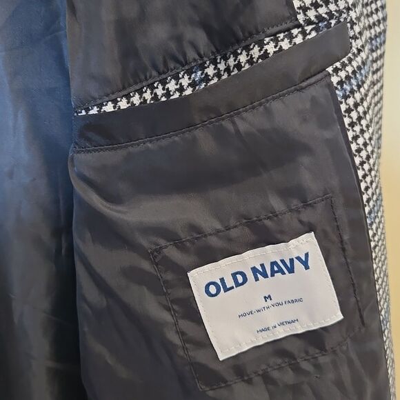 Old Navy Men's Wool Blend Oversized Topcoat Long Length Grey Plaid Old Money - Picture 6 of 16